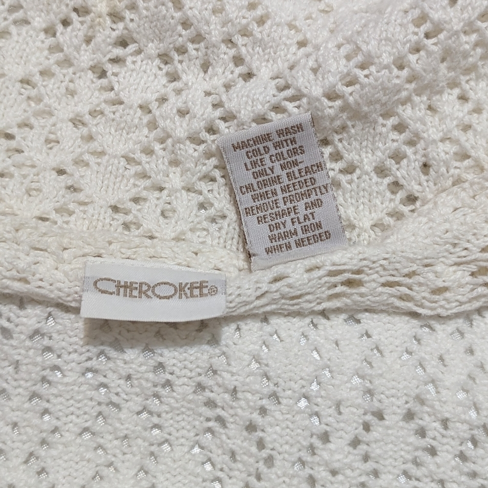 Cherokee Women's Cream Cardigan Sweater - Picture 9 of 9